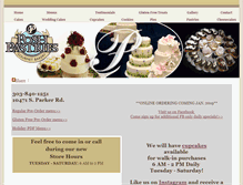 Tablet Screenshot of poshpastriesbakery.com